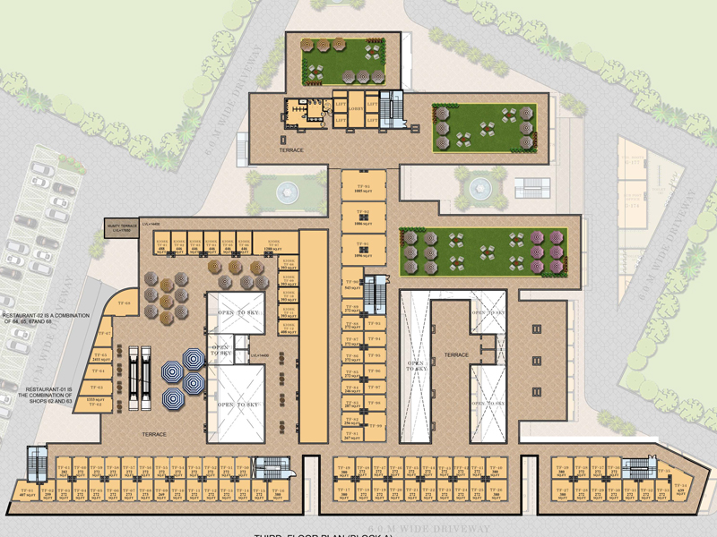 Orris Market City Sector 89 New Gurgaon- Third Floor Plan