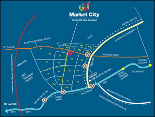 Orris Market City Sector 89 New Gurgaon Location Map
